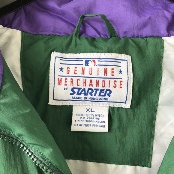 Vintage STARTER Colorado Rockies 1995 Coors Field Staff Windbreaker Jacket Zip - Picture 7 of 14